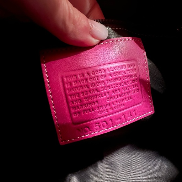 Vintage Coach Soho Buckle Carry All Satchel Pink Tan - Picture 15 of 15